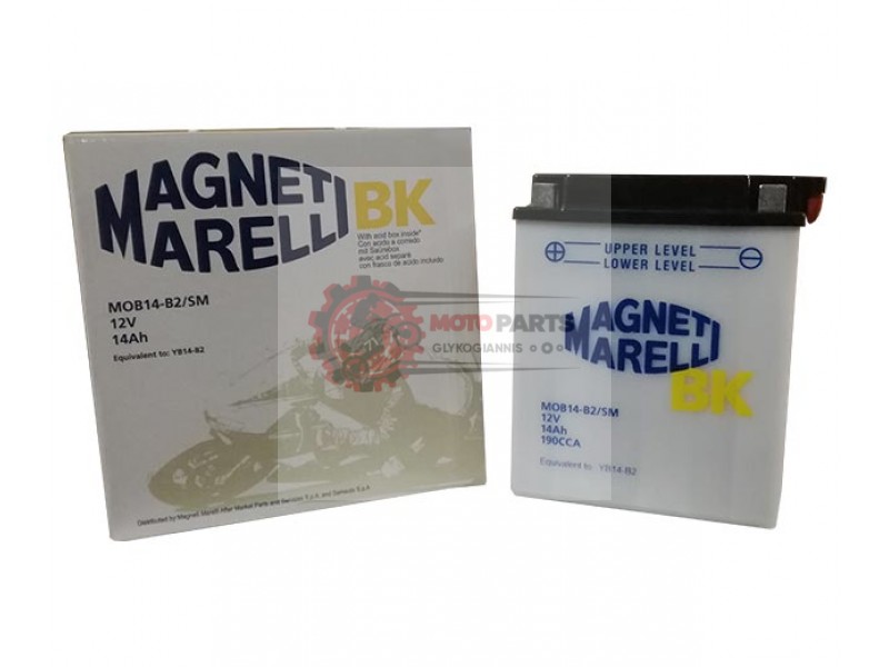 ΜΠΑΤΑΡΙΕΣ MAGNETI-MARELLI MOB14B-2/SM (YB14-B2) ΜΕ ΥΓΡΑ