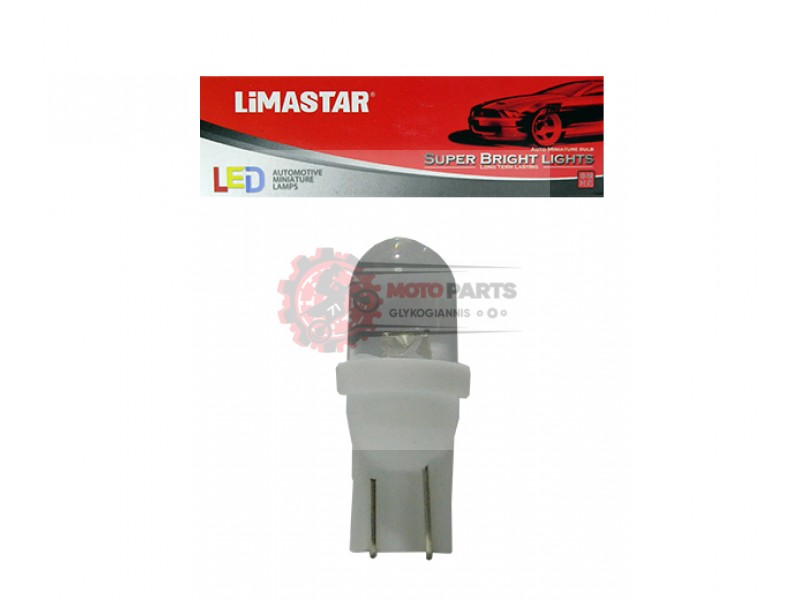 LED Λάμπα LIMASTAR MINI T10 Στρογγ. CLEAR/Λευκή