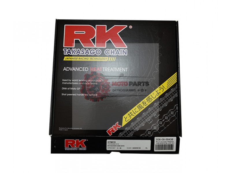 RK KIT Αλυσίδα-Γρανάζια 14/38 520EXW-94L W/CL MXU250/300,MAXXER300'05-16