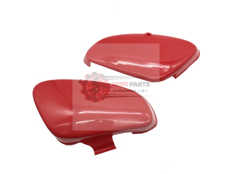 Καπάκια πλαϊνά σετ αριστερο & δεξι Honda C50C Uniparts  κόκκινο | TAIWAN