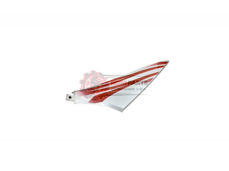 Καπάκι Πλαινό Μικρό Αριστερό  Λευκό/Κόκκινο Αυτοκόλλητο BLADE50R/125R (XGJ50Q/125Q-16C)