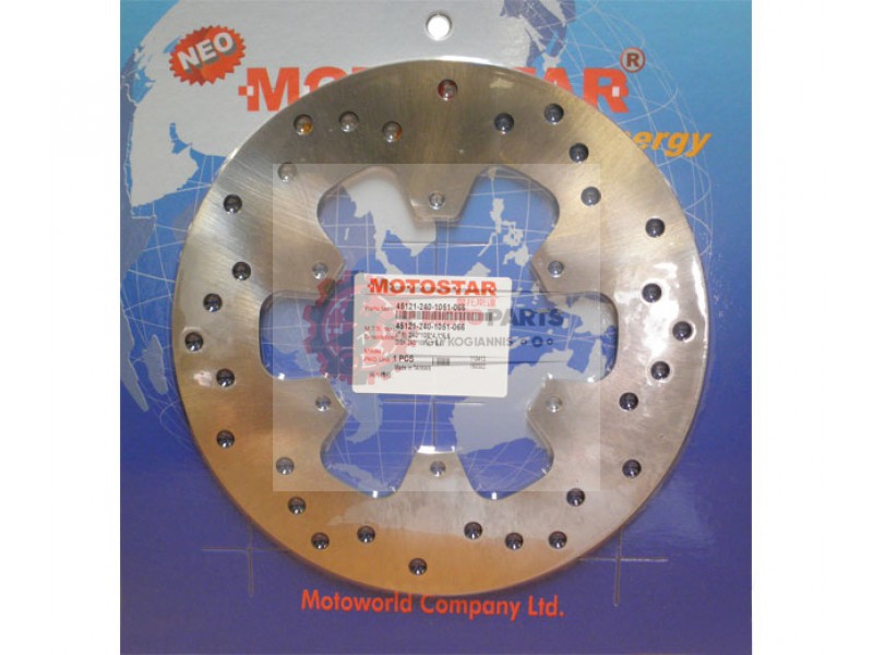 Δισκόπλακα MOTOSTAR 240X105X4.1/6X6.6(1090) RUNNER125/200,MP3-125/250/300/400,FUOCO500